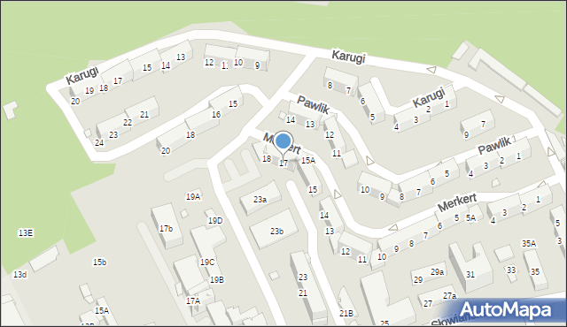 Nysa, Merkert Marii, 17, mapa Nysy