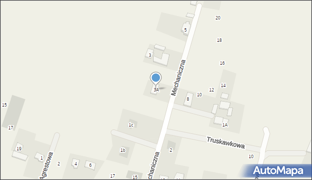 Obrowo, Mechaniczna, 3A, mapa Obrowo