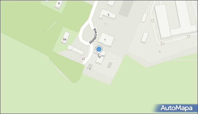Olsztyn, Metalowa, 7a, mapa Olsztyna