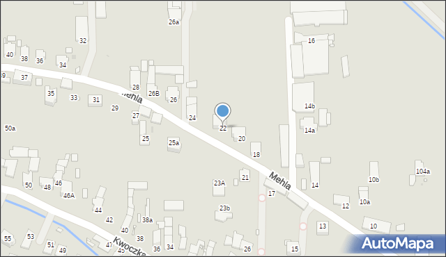 Opole, Mehla Franciszka, 22, mapa Opola