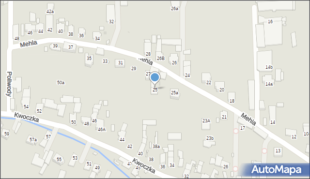 Opole, Mehla Franciszka, 25, mapa Opola