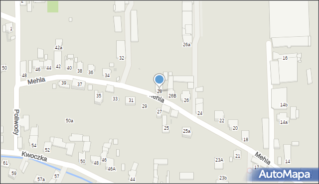Opole, Mehla Franciszka, 28, mapa Opola