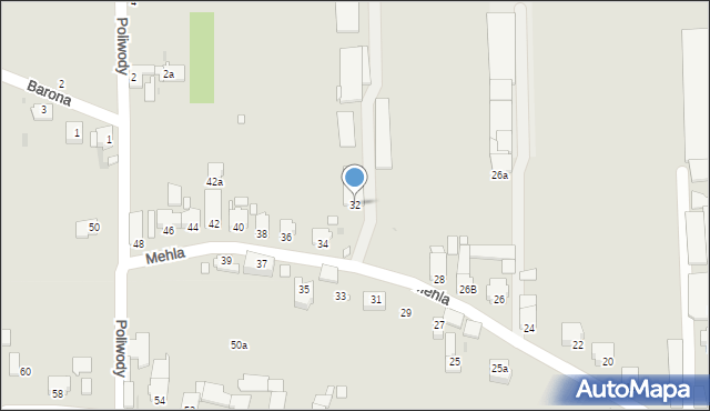 Opole, Mehla Franciszka, 32, mapa Opola