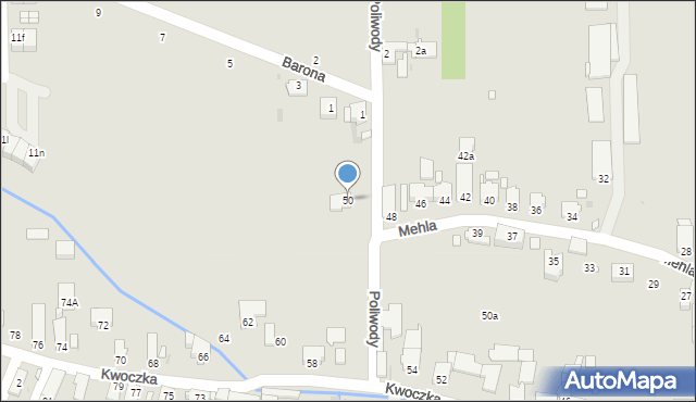 Opole, Mehla Franciszka, 50, mapa Opola