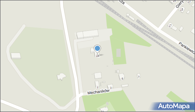 Opole, Mechaników, 1A, mapa Opola