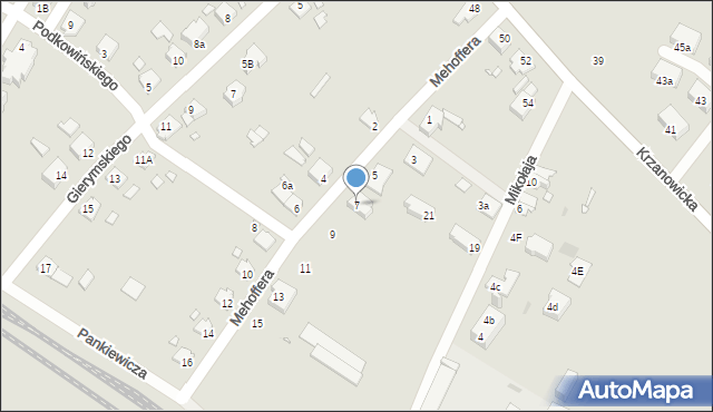 Opole, Mehoffera Józefa, 7, mapa Opola