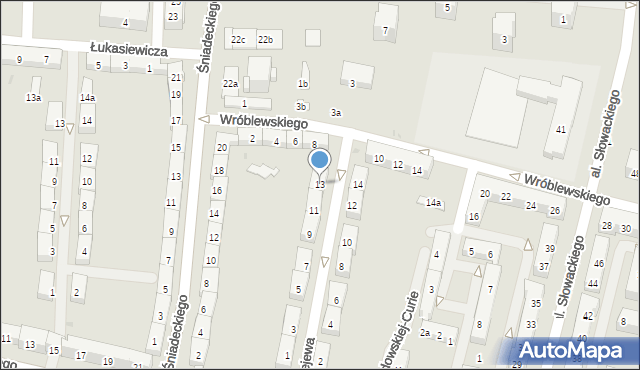 Oświęcim, Mendelejewa Dymitra, 13, mapa Oświęcimia