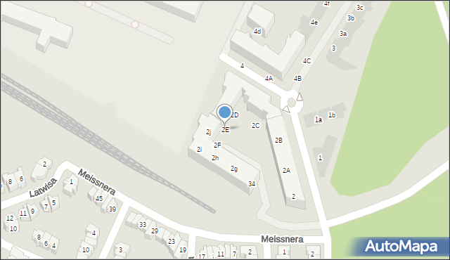 Poznań, Meissnera Janusza, 2E, mapa Poznania