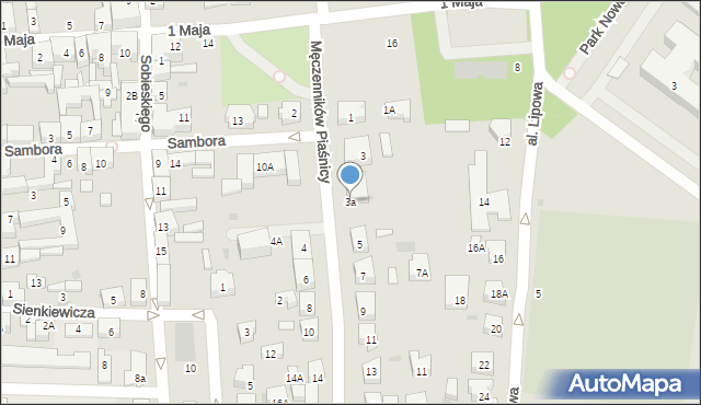 Puck, Męczenników Piaśnicy, 3a, mapa Puck