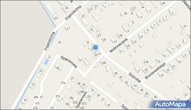 Radwanice, Melioracyjna, 12, mapa Radwanice