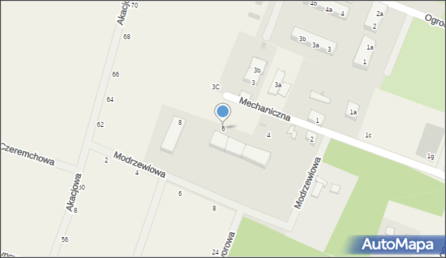 Radwanice, Mechaniczna, 6, mapa Radwanice