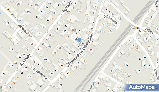 Radzionków, Męczenników Oświęcimia, 20a, mapa Radzionków