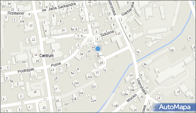 Skoczów, Mennicza, 16, mapa Skoczów