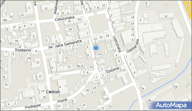 Skoczów, Mennicza, 5, mapa Skoczów