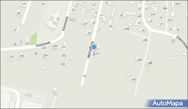 Sosnowiec, Mehoffera Józefa, 19, mapa Sosnowca