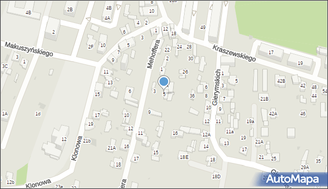 Sosnowiec, Mehoffera Józefa, 5, mapa Sosnowca