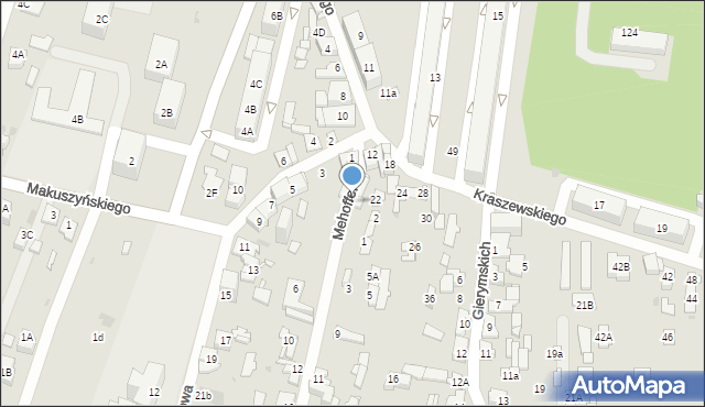 Sosnowiec, Mehoffera Józefa, 7, mapa Sosnowca