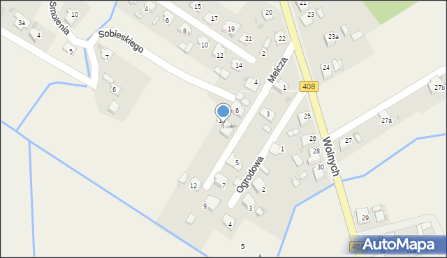 Stare Koźle, Melcza J., ks., 8, mapa Stare Koźle
