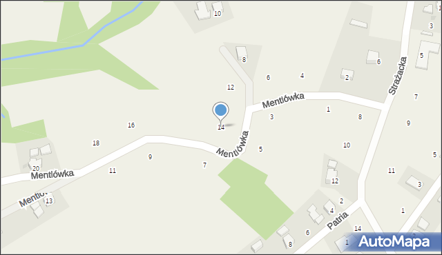 Staszkówka, Mentlówka, 14, mapa Staszkówka