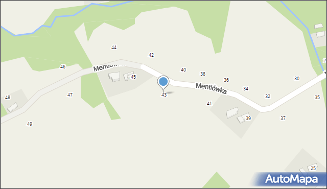 Staszkówka, Mentlówka, 43, mapa Staszkówka