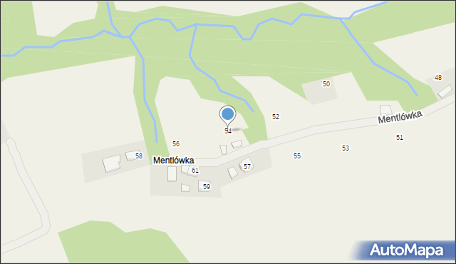 Staszkówka, Mentlówka, 54, mapa Staszkówka