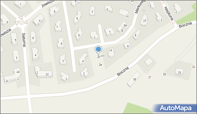 Straszyn, Merkurego, 2c, mapa Straszyn