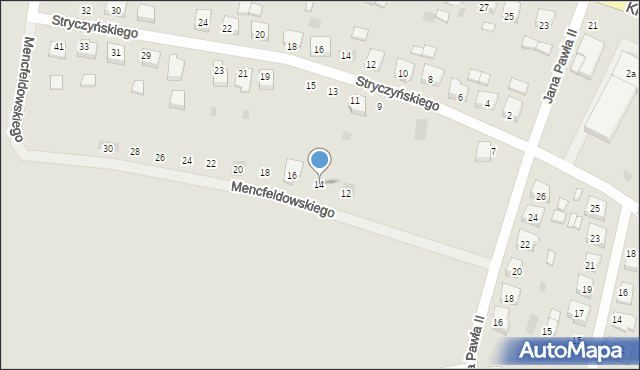 Sulmierzyce, Mencfeldowskiego Józefa, 14, mapa Sulmierzyce