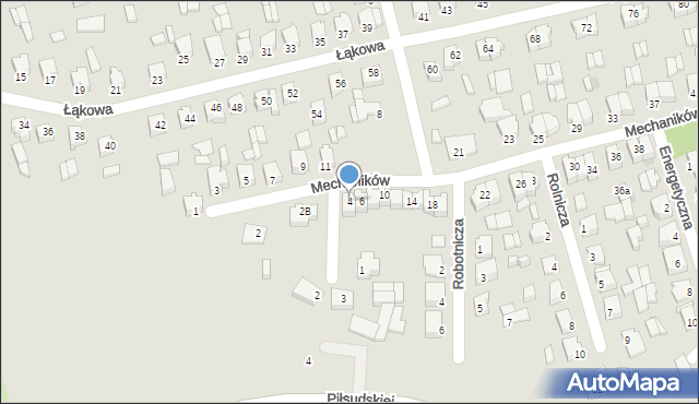 Suwałki, Mechaników, 4, mapa Suwałk