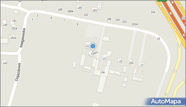 Świdnik, Mełgiewska, 11A, mapa Świdnika