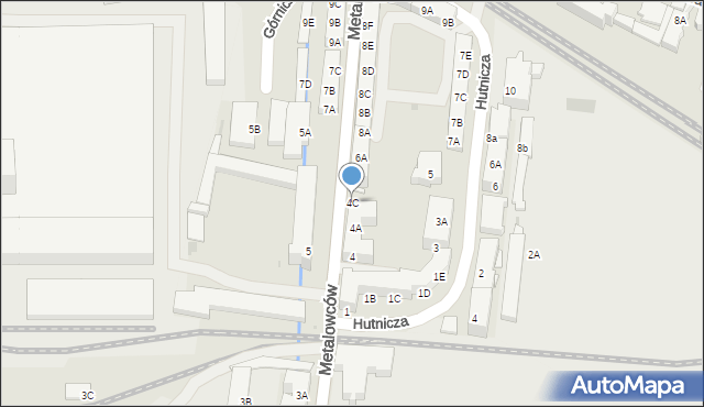 Świętochłowice, Metalowców, 4C, mapa Świętochłowice