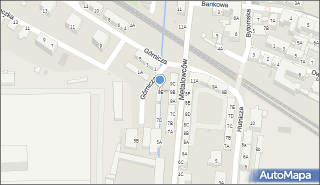 Świętochłowice, Metalowców, 9E, mapa Świętochłowice