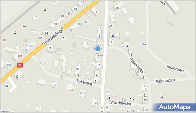 Szczecin, Mechaniczna, 13, mapa Szczecina