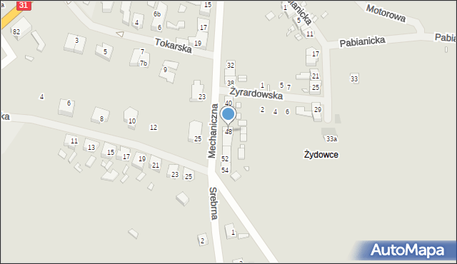 Szczecin, Mechaniczna, 48, mapa Szczecina
