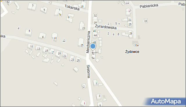 Szczecin, Mechaniczna, 52, mapa Szczecina