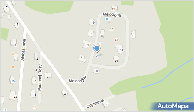 Szczecin, Melodyjna, 2, mapa Szczecina