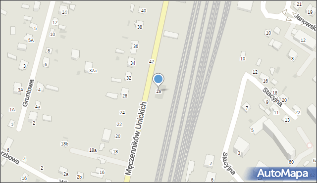 Terespol, Męczenników Unickich, 1a, mapa Terespol