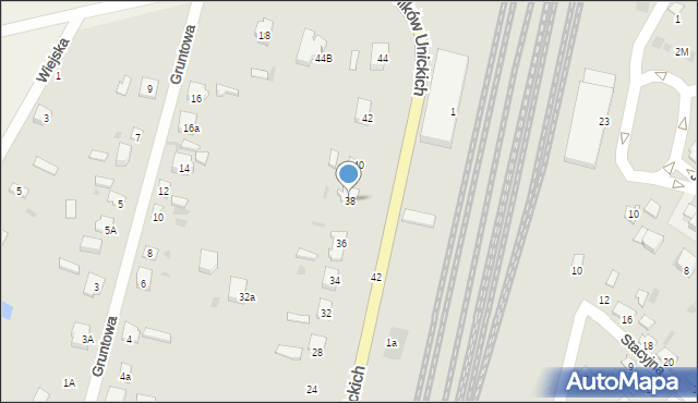 Terespol, Męczenników Unickich, 38, mapa Terespol