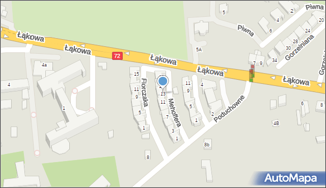 Turek, Mehoffera Józefa, 13, mapa Turka