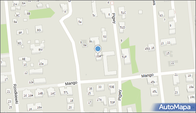 Warszawa, Melonowa, 11a, mapa Warszawy