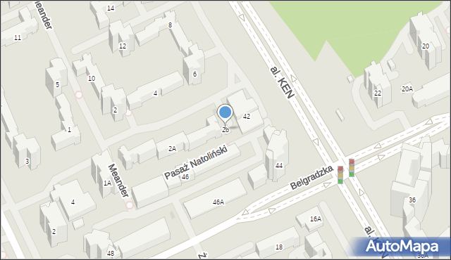 Warszawa, Meander, 2b, mapa Warszawy