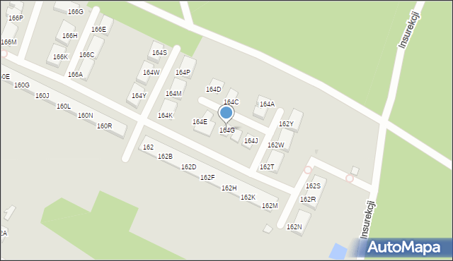 Warszawa, Mehoffera Józefa, 164G, mapa Warszawy