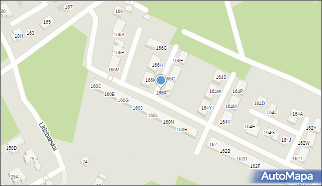 Warszawa, Mehoffera Józefa, 166A, mapa Warszawy