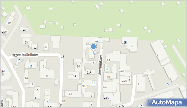 Warszawa, Mechaników, 17A, mapa Warszawy