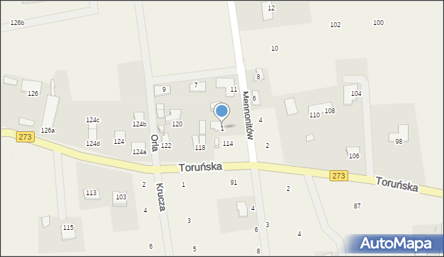 Wielka Nieszawka, Mennonitów, 1, mapa Wielka Nieszawka