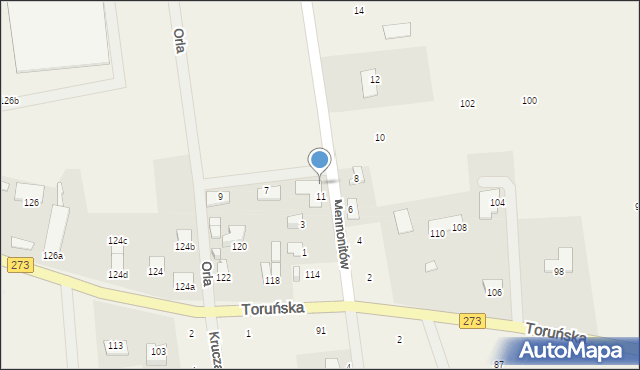 Wielka Nieszawka, Mennonitów, 15, mapa Wielka Nieszawka