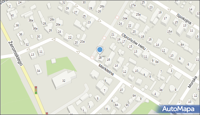 Władysławowo, Merkleina, ks., 18, mapa Władysławowo
