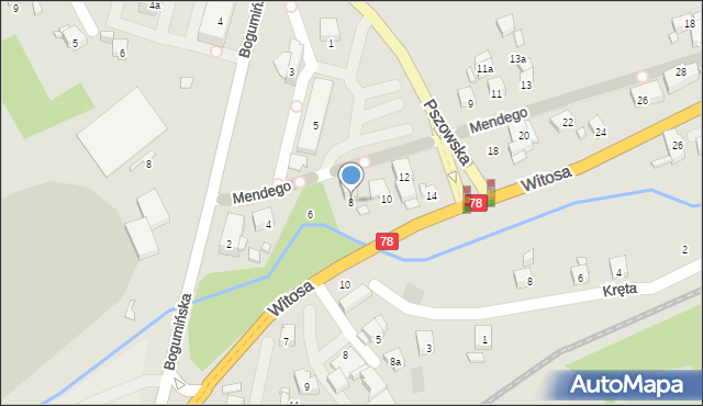 Wodzisław Śląski, Mendego Lucjana, dr., 8, mapa Wodzisławia Śląskiego