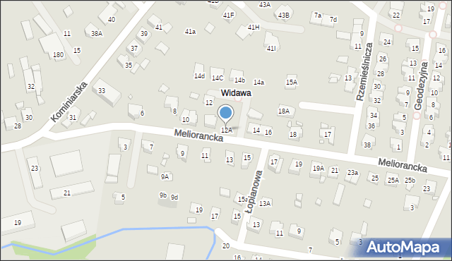 Wrocław, Meliorancka, 12A, mapa Wrocławia