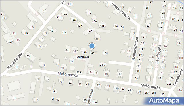 Wrocław, Meliorancka, 14a, mapa Wrocławia