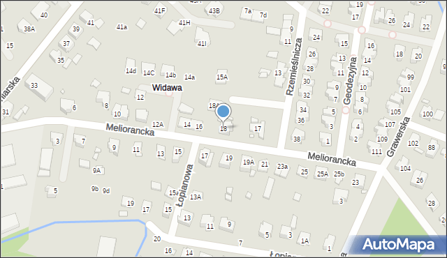 Wrocław, Meliorancka, 18, mapa Wrocławia